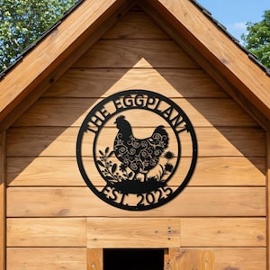 Enseigne personnalisée poulailler, poulailler, poulailler, poulailler, poulailler, poulailler en métal, poulailler, poulailler