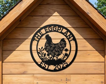 Custom Chicken Coop Sign, Hen House Sign, Chicken Coop Sign, Our Little Coop Sign, Metal Hen and Chicks Sign, Farm Metal Sign, Chicken Farm