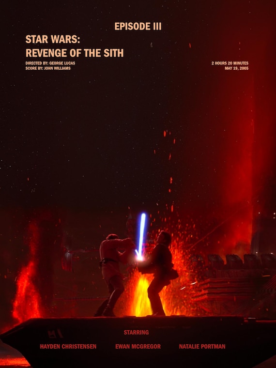 Star Wars Episode III - Revenge of the Sith Movie Poster Wall Art