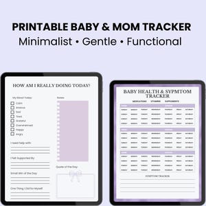 Newborn Baby Tracker: Feeding, Sleep, Diaper Log (Printable PDF & iPad Planner)