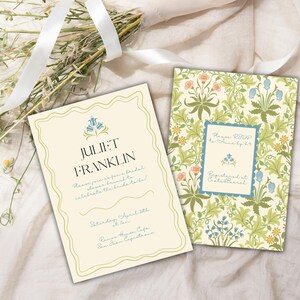Floral Bridal Shower Invitation Template: Art Deco Spring (Digital Download)