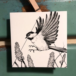 Cartão Chickadee com Sumagre 5" x 5" com Envelope