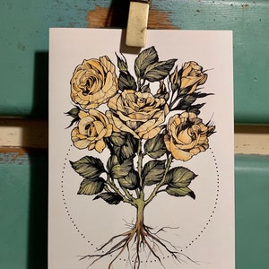 Rose 5"x 7" Carta con busta