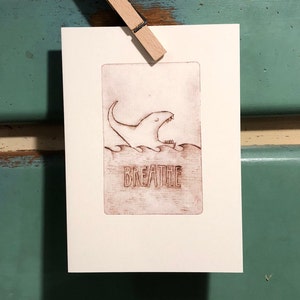 Carta 5" x 7" con busta, Titolo: "Respira"