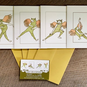 Serie Dance: set di 4 carte con buste dorate (Formato A2)