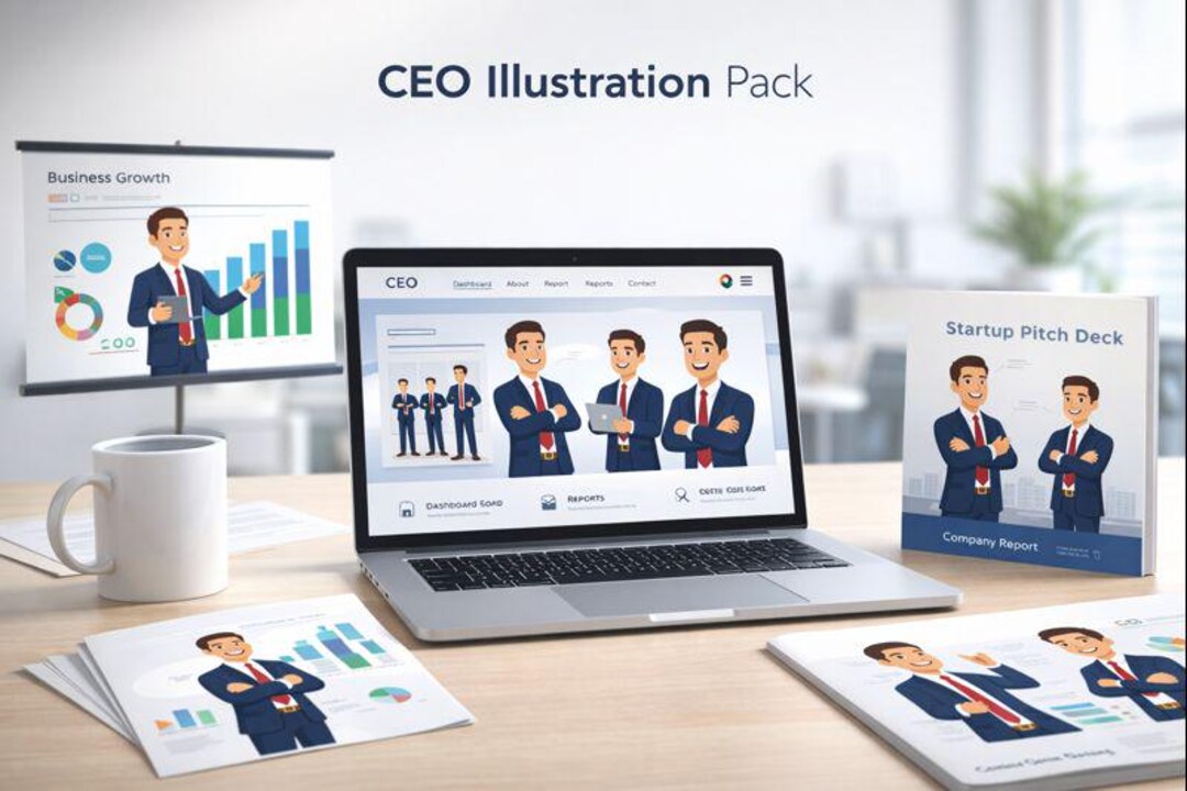 CEO Illustration Pack - Etsy