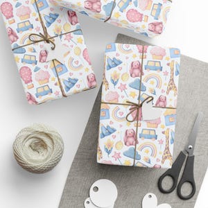 Playful Wrapping Paper for Birthday Parties, Baby Showers, Holiday Celebrations, Gift Wrap