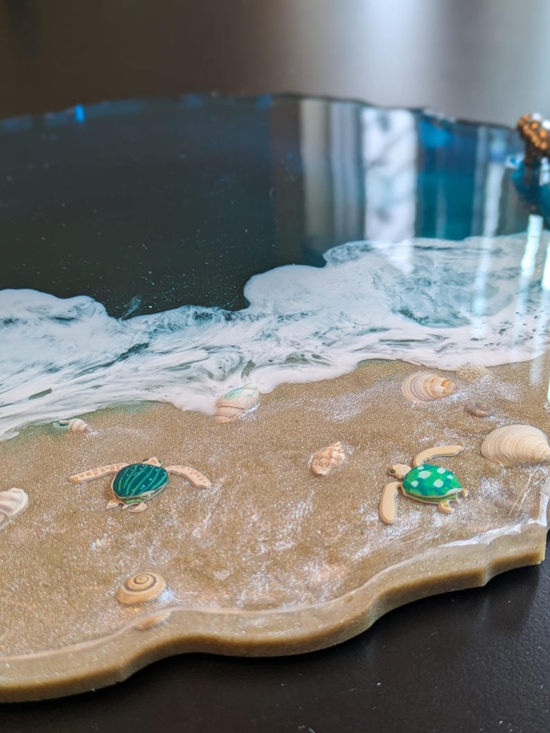 Turtle Shell Tray Turtle Beach Resin Charcuterie Tray - Etsy