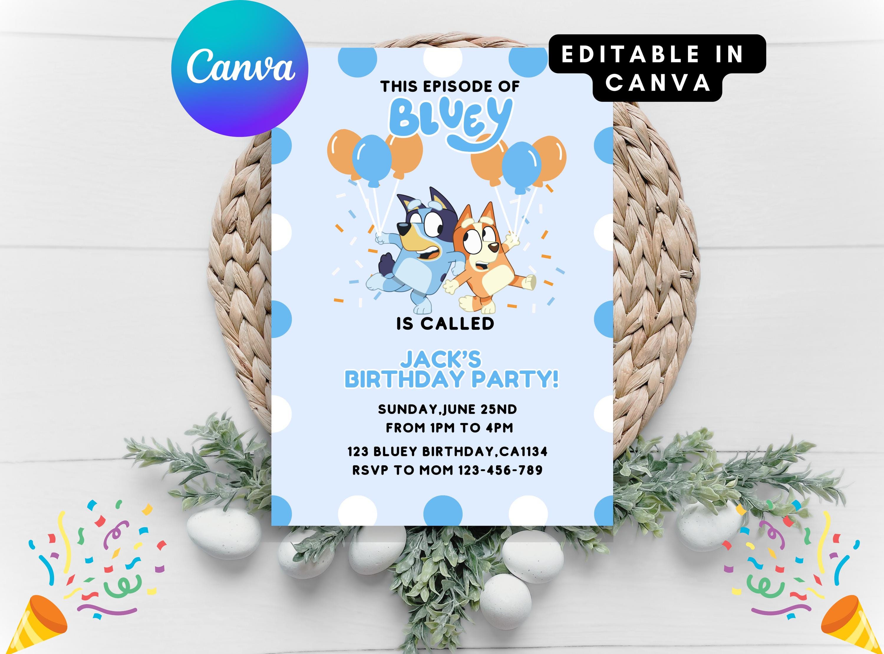 Editable Kids Birthday Invite (Digital)