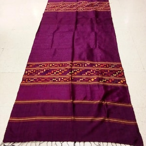 Handwoven Thai Silk Shawl,Dressmaking Fabric Northeastern Tapestry Fabric.Made in Thailand No.4
