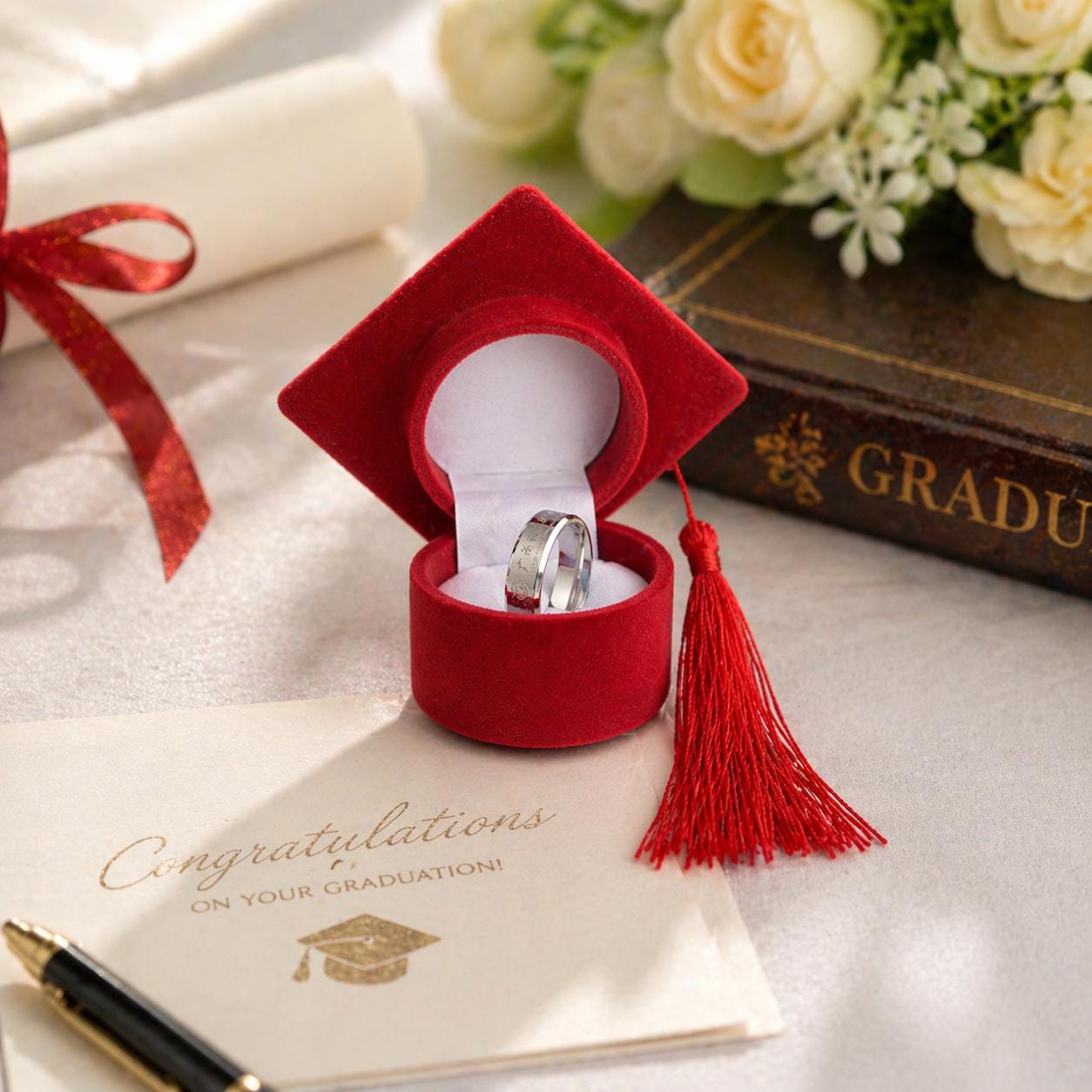 Custom Graduation Ring, Personalized Class of 2026 Graduation Ring ...