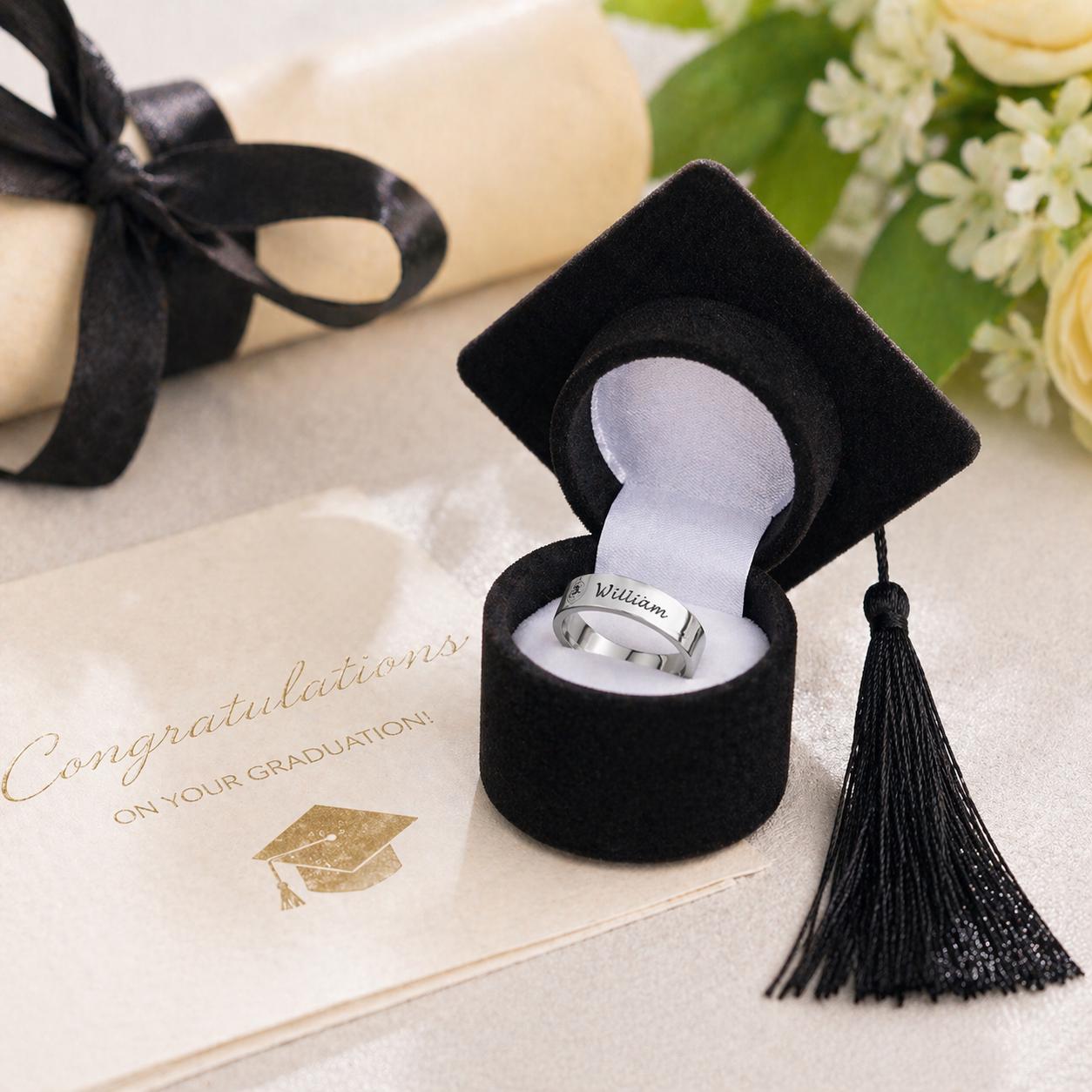 Custom Graduation Ring, Personalized Class of 2026 Graduation Ring ...