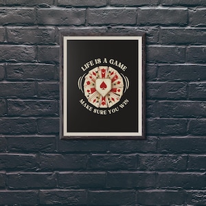 Poker Wall Art | Digital Download for Home Decor & Game Room, Printable Artwork, Casino Decor, Vintage Style, Game Night Art