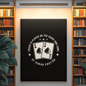 Gaming Room Art: Poker Wall Decor, Poker Room Sign & Wall Art for the Ultimate Gaming Setup, Unique Poker Decor
