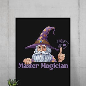 Pokermuurkunst - magische meesterprint, vintage speelkaartendecor, casinomuurdecor, cadeau voor gokkers, unieke kunst voor huisdecoratie