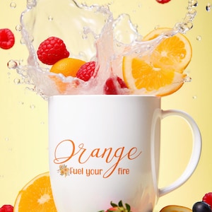 Orange Modern Art Print: Bold Colorful Home Decor (Digital Download)