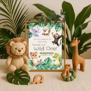 Wild One First Birthday Invitation – Cute Animal Party Theme for Boys & Girls