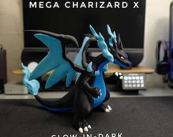 Mega Charizard X Figure - Glow in the Dark
