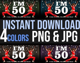 Lustiges Sally O'Malley 50. Geburtstag PNG Muster (Digitaler Download)