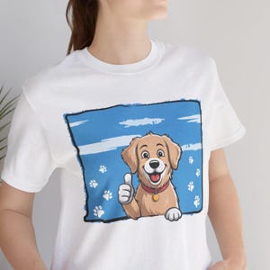 Labrador Dog Shirt, Labradoo Cartoon Dog TShirt, Funny Puppy Pet Lover tee, dog mom tee, dog dad shirt, Gift Cute Paw Print Tee, dogs, pets,