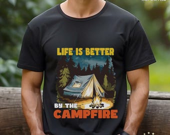 Campfire Shirt: Bonfire Nights Camping Crew Tee