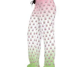 Bunny Rabbit Women's Pajama Pants, Cute Animal Sleepwear, Easter Bunny Lounge Pants, Cozy PJ Bottoms, Gift for Her