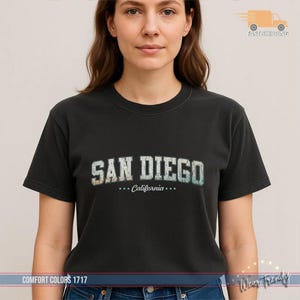 San Diego Comfort Colors Tee: California Beach Souvenir