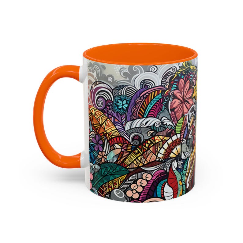 Bohemian Coffee Mug: Colorful Artistic Design, Vibrant Kitchenware image 3
