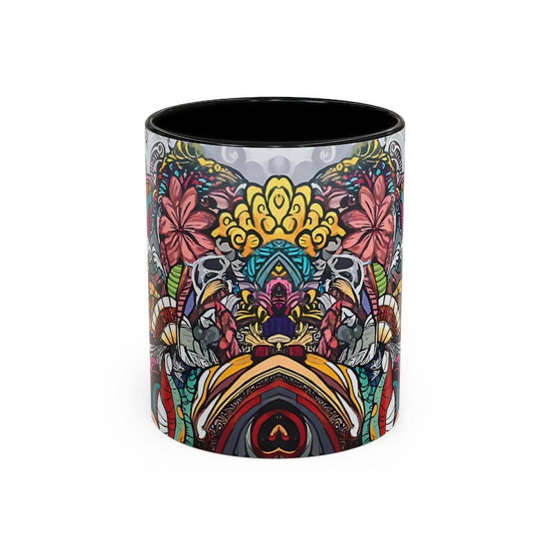 Bohemian Coffee Mug: Colorful Artistic Design, Vibrant Kitchenware image 2