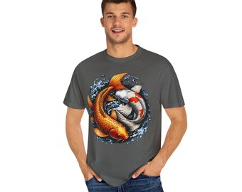Koi Fish Graphic T-Shirt: Unisex Cotton Tee, Nature Lover Gift