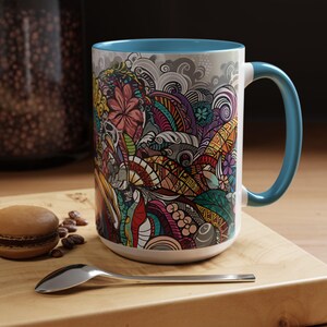 Bohemian Coffee Mug: Colorful Artistic Design, Vibrant Kitchenware image 5