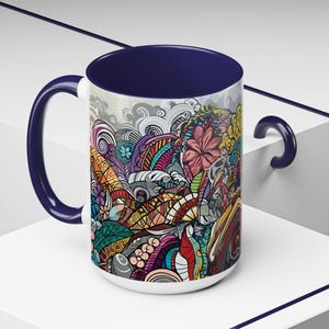 Bohemian Coffee Mug: Colorful Artistic Design, Vibrant Kitchenware image 6