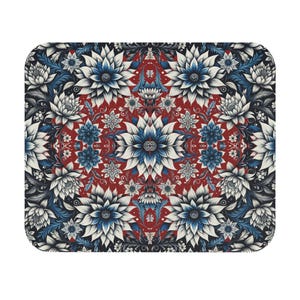 Bohemian Floral Mouse Pad: Vintage Desk Accessory