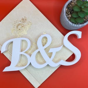 Iniciales personalizadas impresas en 3D: regalo de boda, decoración para parejas, letras personalizadas, letrero de compromiso o aniversario
