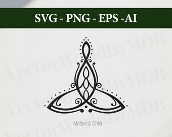 Símbolo de madre e hijo en formatos SVG, PNG y EPS (imágenes vectoriales para descarga digital).