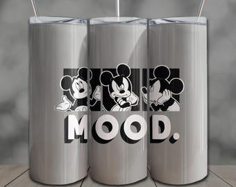 Tecknad mus-tumblerpapper: 20oz smal sublimeringsdesign PNG (digital nedladdning)