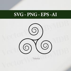 Imágenes prediseñadas, Triskelion, Símbolos celtas, Tatuaje, Amor, Meditación, Vector, SVG, PNG, EPS, Ai, Descarga digital