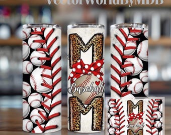 Baseball Mom 20 Unzen Tumbler Wrap: Muttertag PNG (digitaler Download)