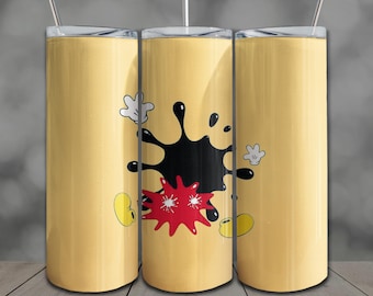 Mouse Cartoon Tumbler Wrap: 20oz Skinny Sublimation Design PNG (Digital Download)