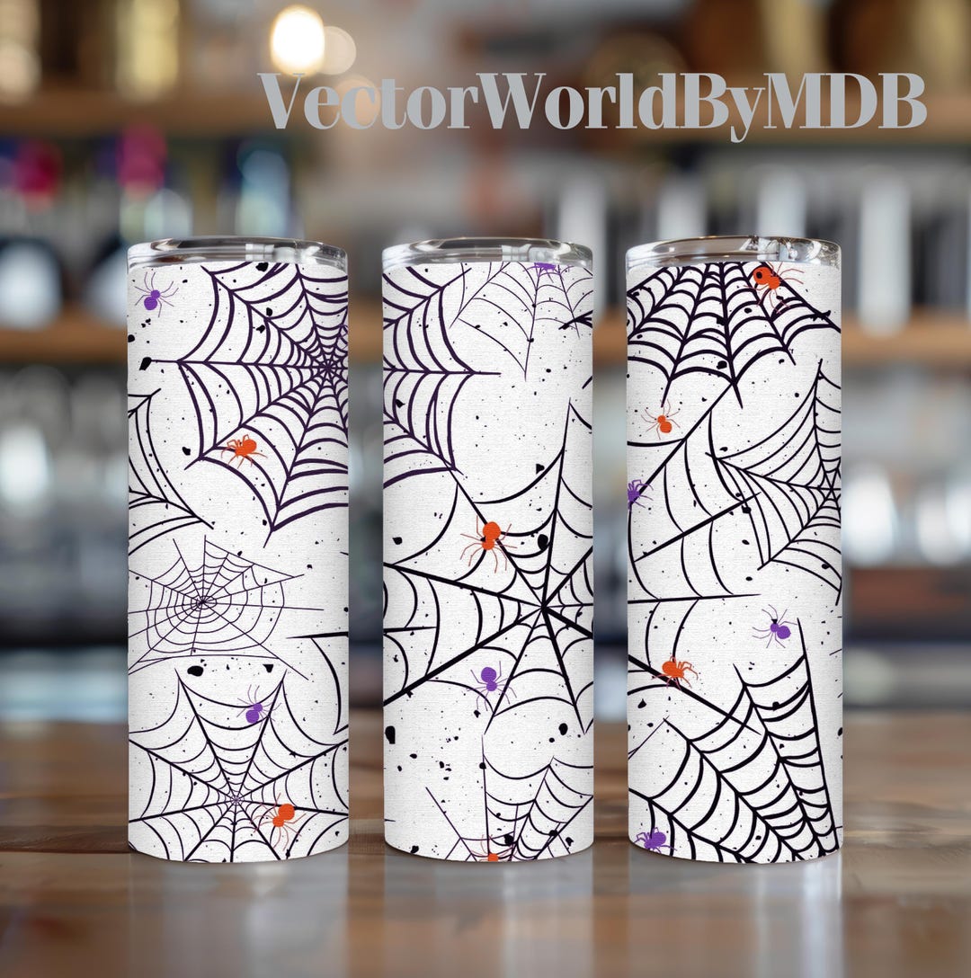 Halloween Spider Web Tumbler Wrap: 20oz Skinny Tumbler Sublimation ...