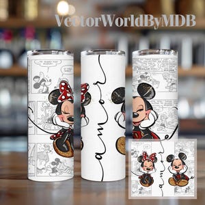 Musälskare Tumbler Wrap: 20oz smal sublimeringsdesign PNG (digital nedladdning)