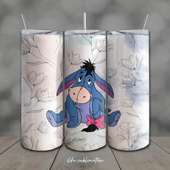 Donkey Cartoon Tumbler Wrap: 20oz Skinny Sublimation Design PNG (Digital Download)