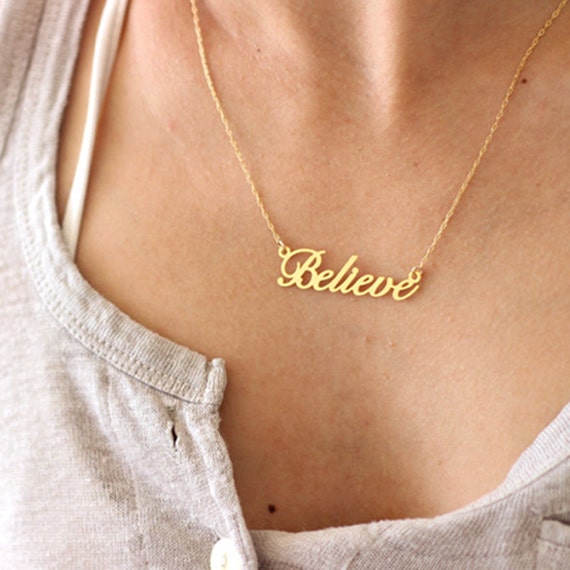 Believe Necklace Pendant Inspiration