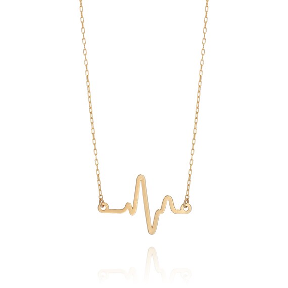 Électrocardiogramme pouls rythme Pendentif Collier Coeur St Valentin Cadeau