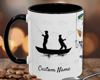 Gepersonaliseerde vismok voor papa – uniek cadeau voor papa, grappig vaderdagcadeau-idee voor vaders die dol zijn op vissen of opa