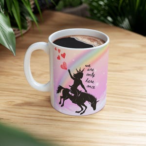 Personalized Unicorn Mug With Rainbow, Cute Custom Coffee Cup For Their Unicorn Era, Magical Gift Idea For Teens, Kids Or Unicorn Lovers
