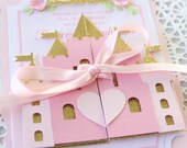 1st Birthday Princess Invite Pink And Gold Princess Invitations