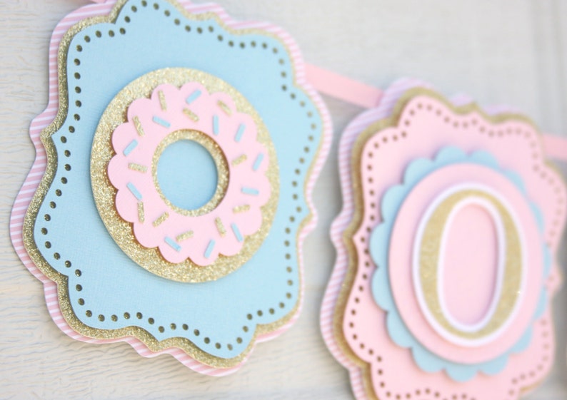 Donut Birthday Party Banner Donut First Birthday Banner Etsy