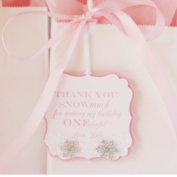 snowflake favor tags - winter onederland favor - onederland favor - snowflake birthday party - gift tag - winter birthday tag Il_570xn