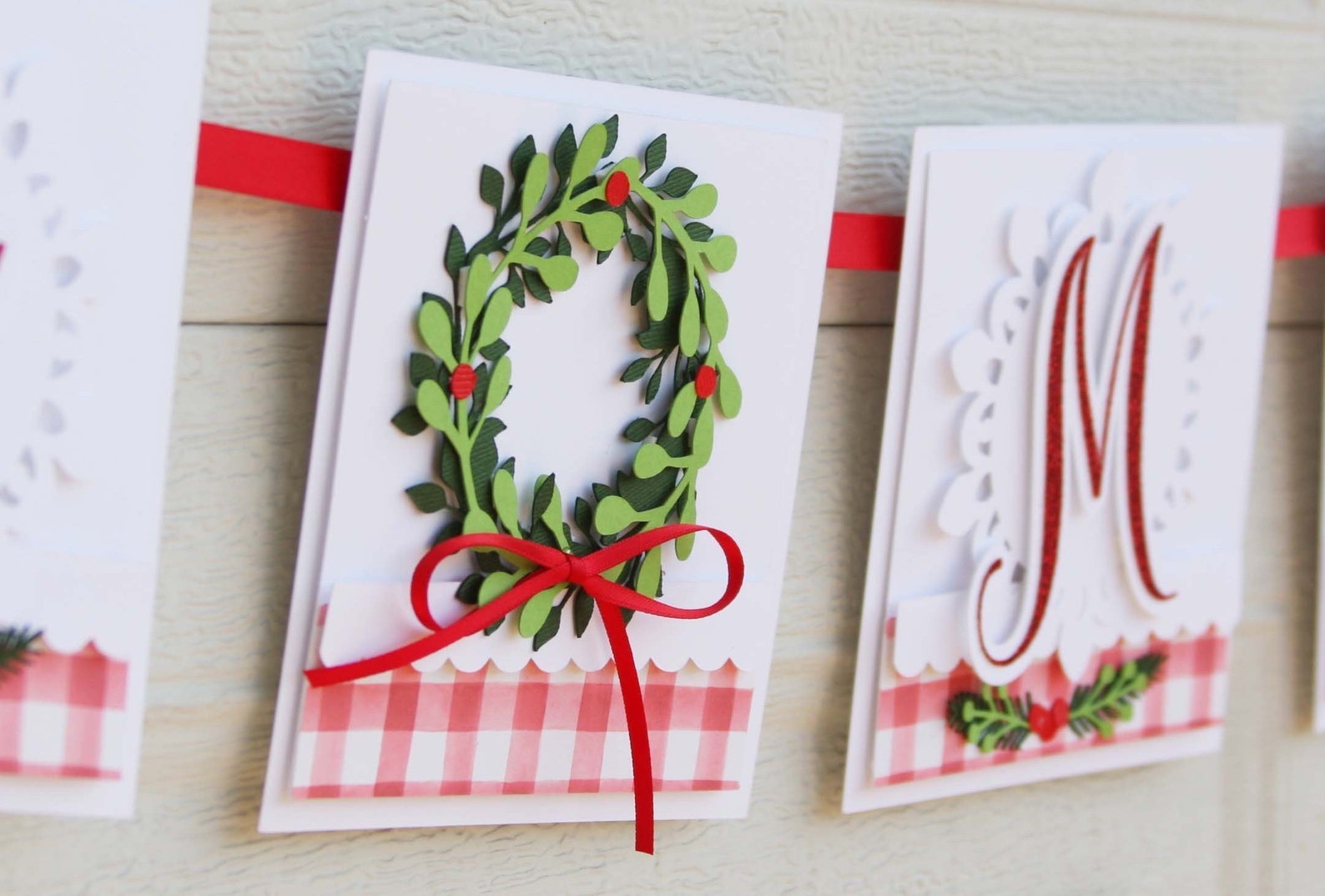 Merry Christmas Banner for Fireplace or Mantle Decor | Etsy